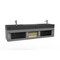 Castello Usa Amazon 72" Wall Mounted Gray Vanity With Black Top And Brushed Nickel Handles CB-MC-72G-BN-2056-BL - alternate 7